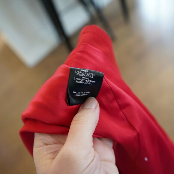 NBD Red Strapless dress with Sweetheart neckline and Slit Sz S - Picture 8 of 10